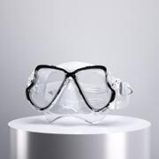 Snorkelset met duikbril van gehard glas en snorkel