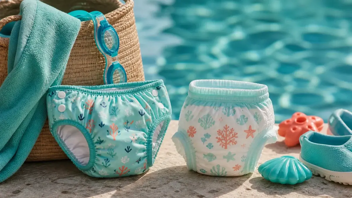 Illustratie bij de gids over zwemluiers voor baby's en peuters