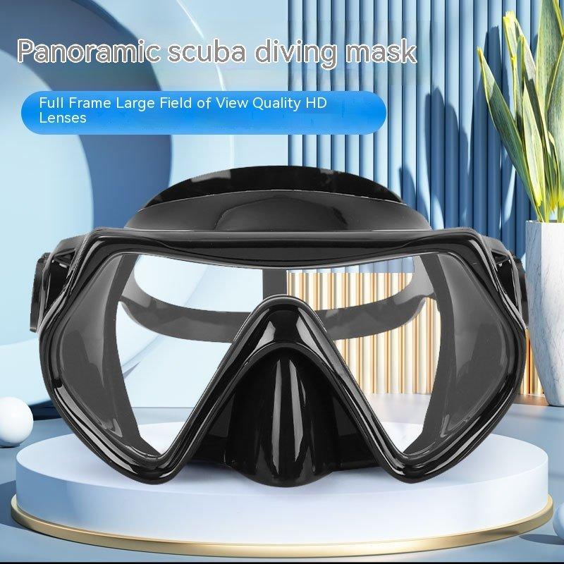 Duikmasker met breed gezichtsveld en zachte siliconen rand voor volwassenen