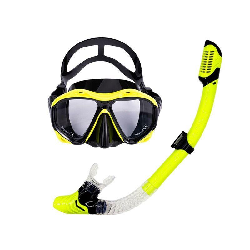 Duikmasker snorkelset met correctieglazen voor bijziende zwemmers