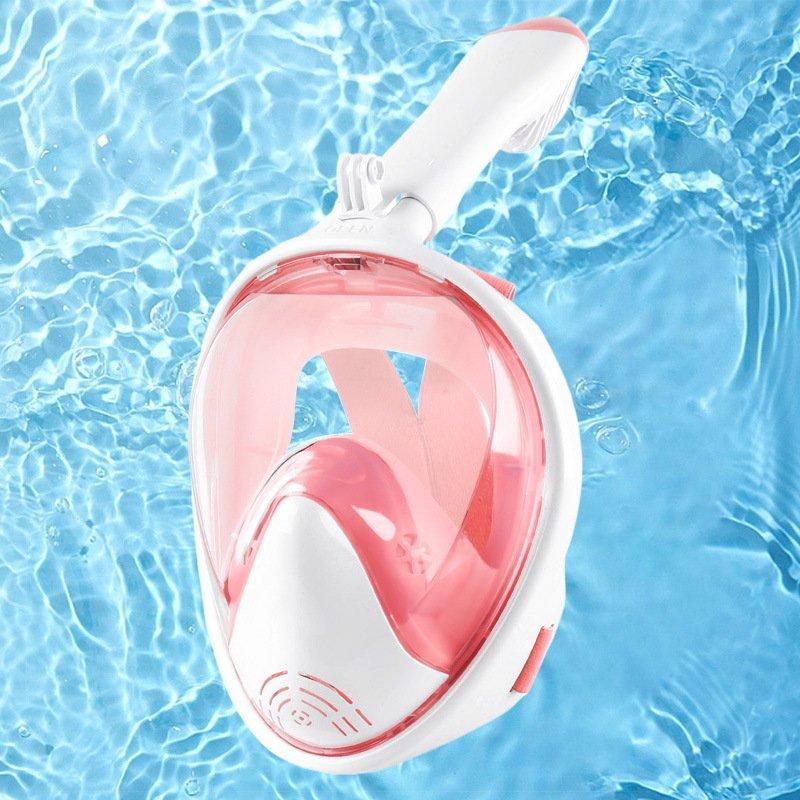 Full-face snorkelmasker van siliconen met anti-condens vizier
